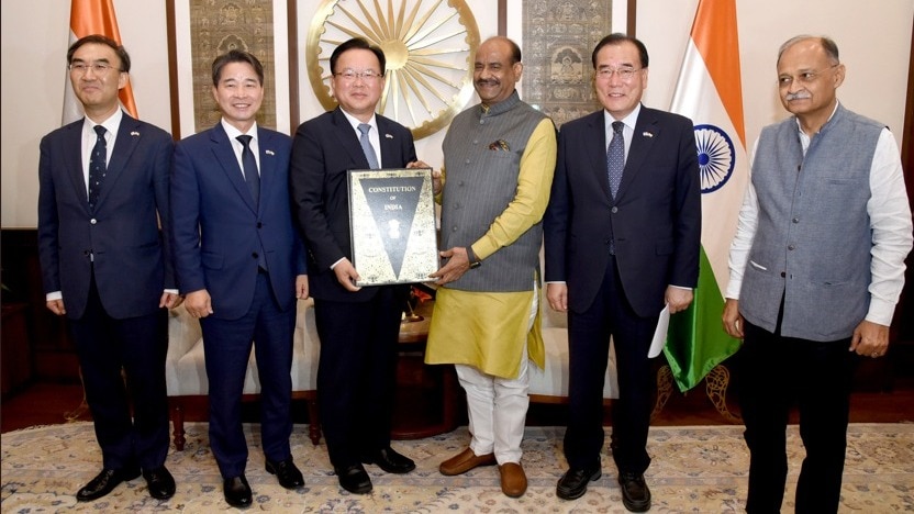 Om Birla holds discussions with a Korean delegation in Delhi, reiterating India’s position against terrorism.
 ​ 