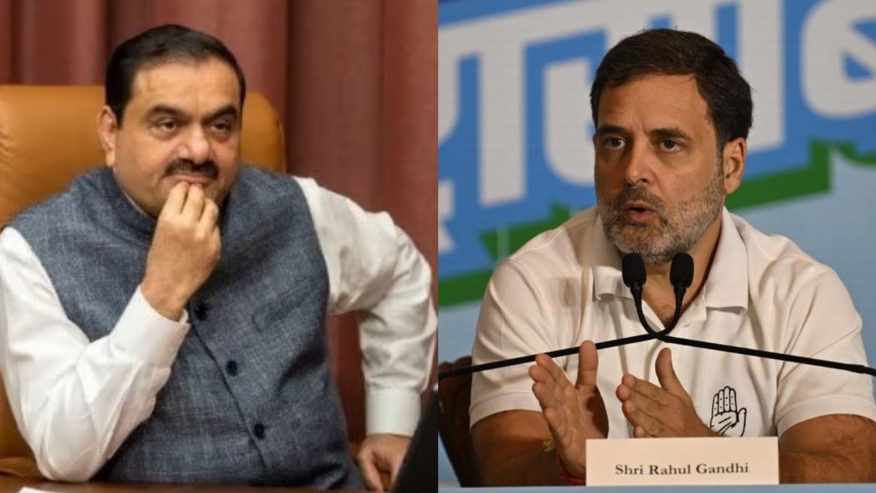 A photo featuring Rahul Gandhi and Gautam Adani together, which wasn’t actually taken.
 ​ 